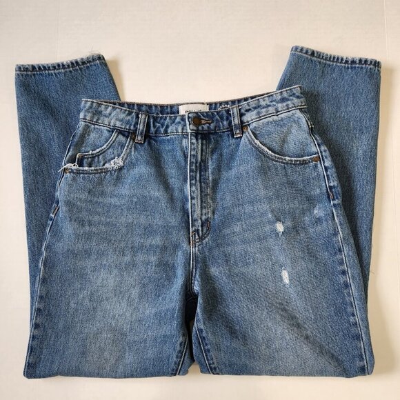 Rolla's Duster High Rise Slim Jeans‎ 29 Blue Distressed 100% Organic Cotton - Picture 11 of 12